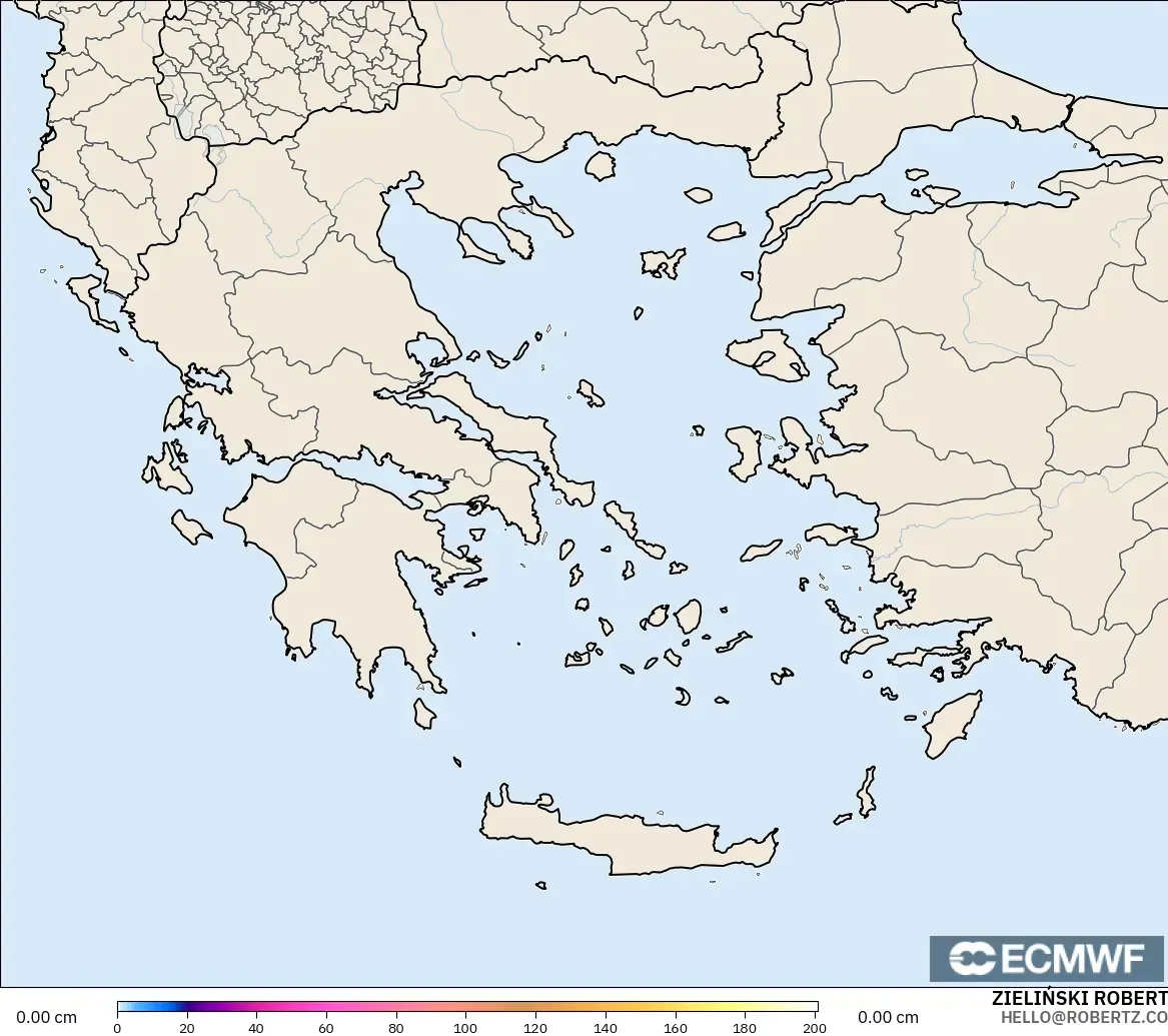 ECMWF IFS 0.25° model - Yunani, Kedalaman Salju