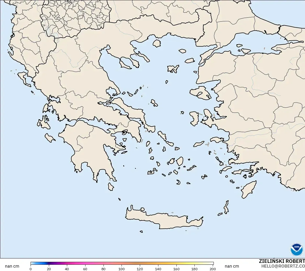 GFS model - Yunani, Kedalaman Salju