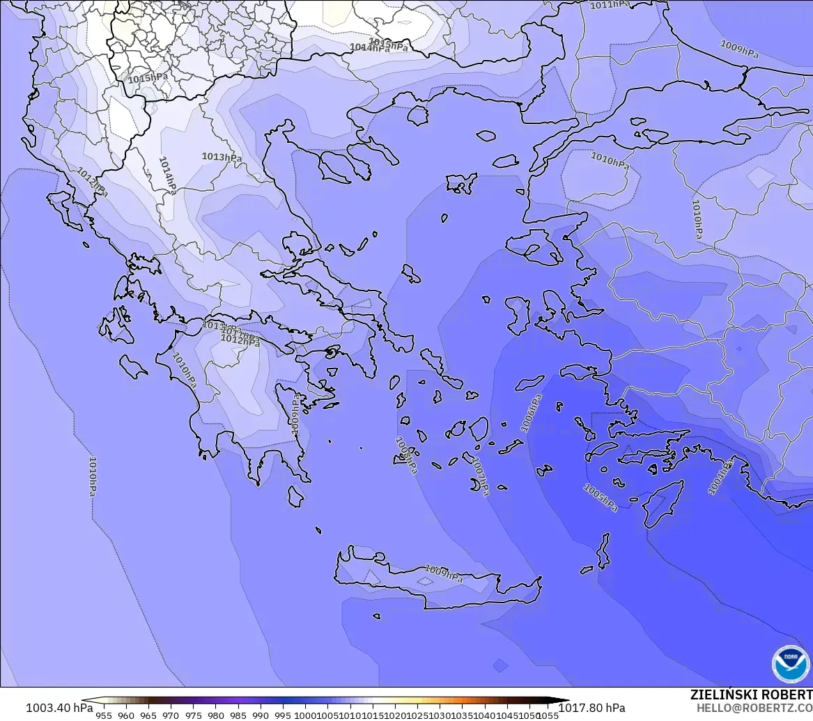 GFS model - Yunani, Tekanan