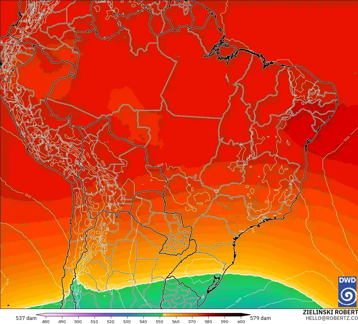 ICON model - Brasil, Ketinggian geopotensial pada 500 hPa