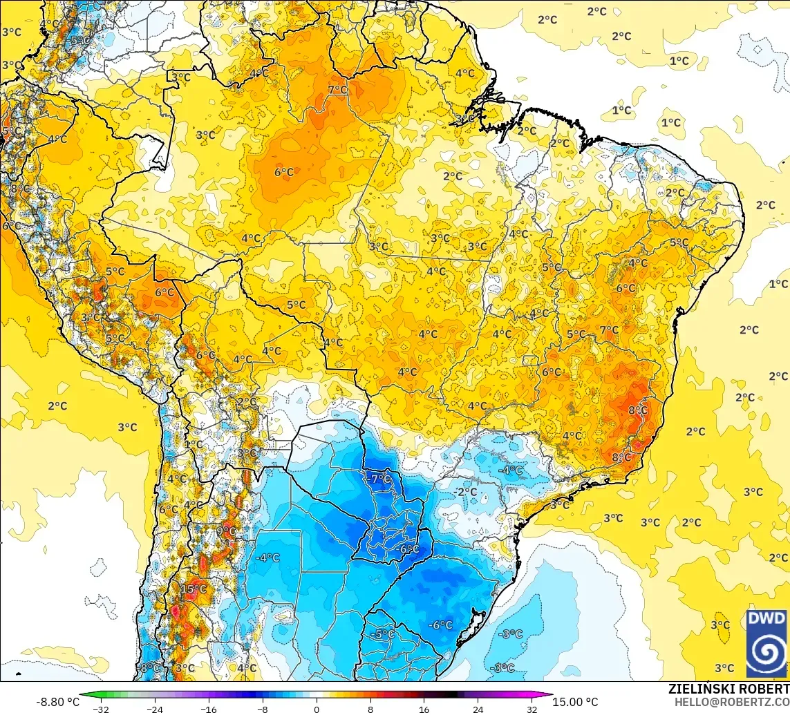 ICON model - Brasil, Anomali Suhu 2 m