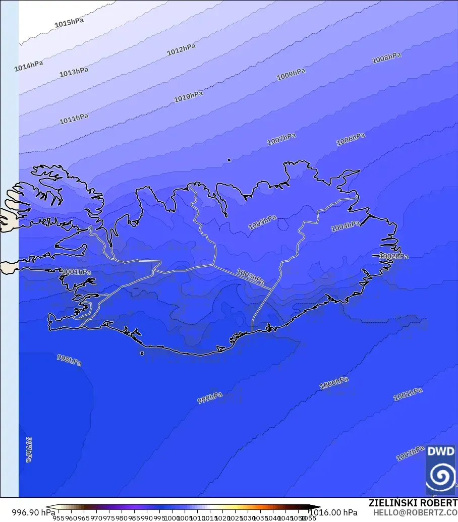 ICON model - Islandia, Tekanan