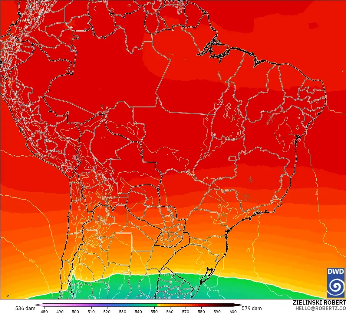 ICON model - Brasil, Ketinggian geopotensial pada 500 hPa