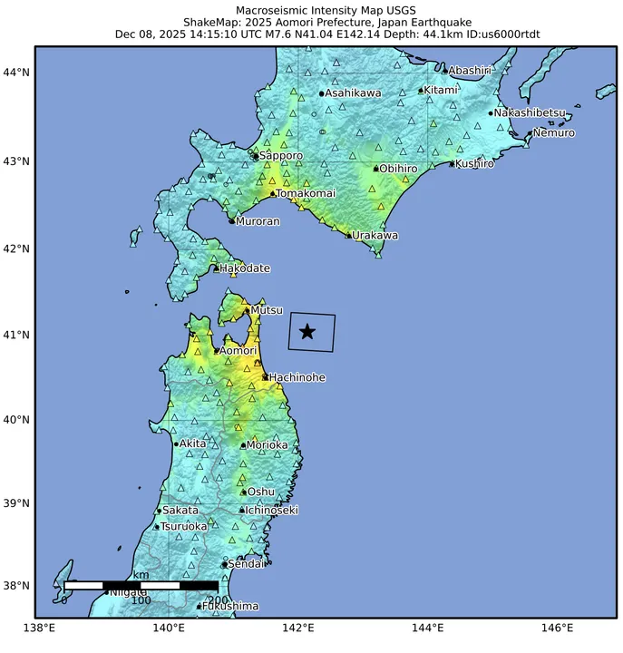 Gempa Bumi Jepang Desember 8 2025