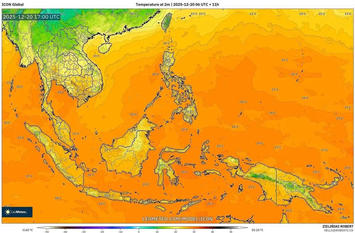 Suhu - Indonesia 21 Desember 2025