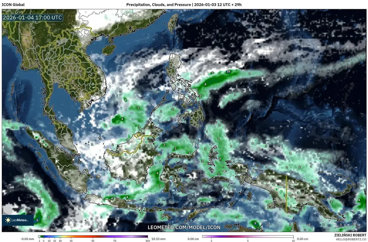 Hembusan Angin di Seluruh Indonesia pada 5 Jan 2026