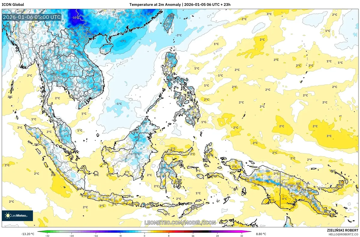 Anomali Suhu di Seluruh Indonesia 6 Januari 2026