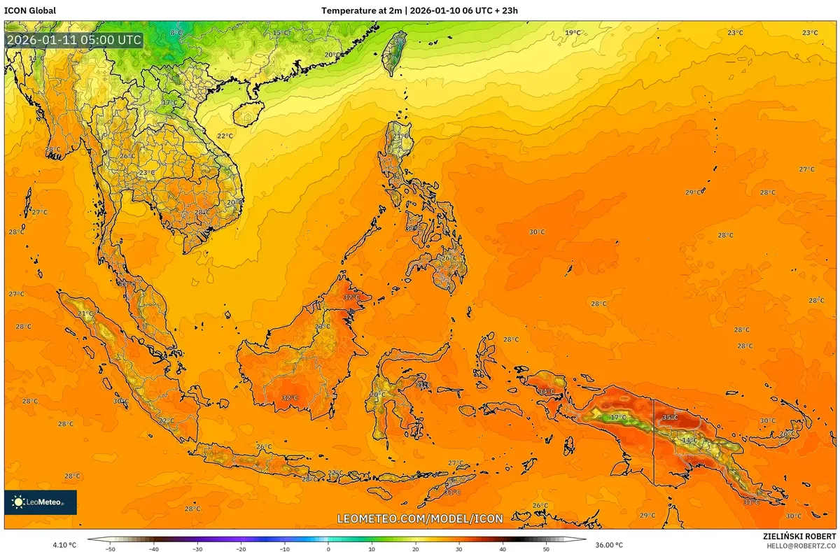 Suhu Puncak 32°C 11 Januari 2026