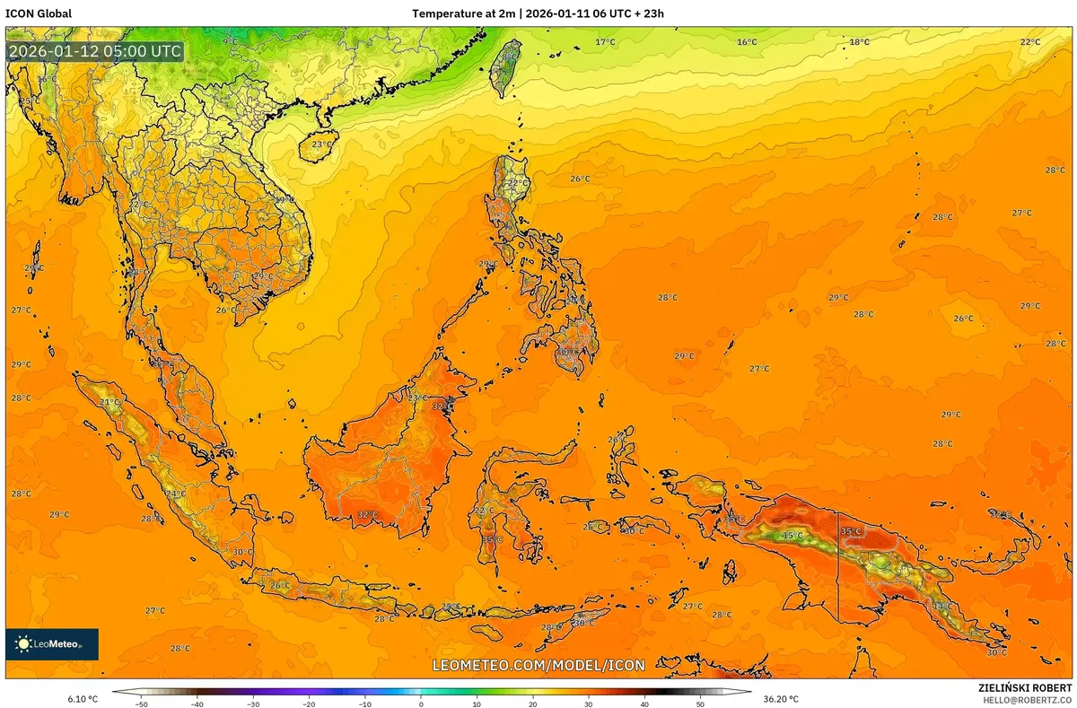 Suhu Maksimum Sore di Jakarta pada 12 Januari 2026
