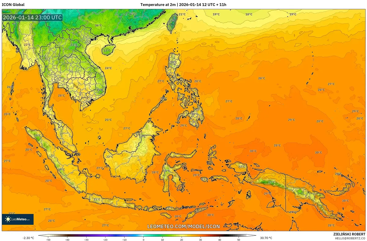 Suhu Pagi di Jakarta 15 Januari 2026