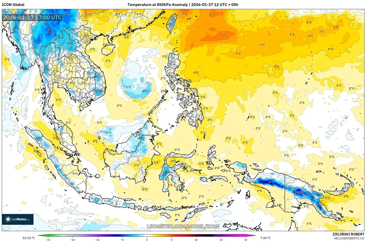 Anomali Hangat di Atmosfer Atas 18 Januari 2026