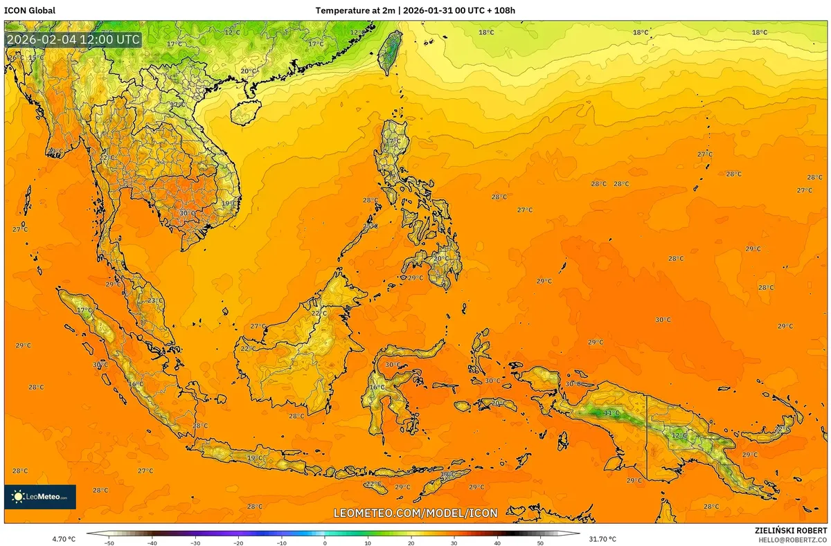Suhu Puncak pada 4 Februari 2026