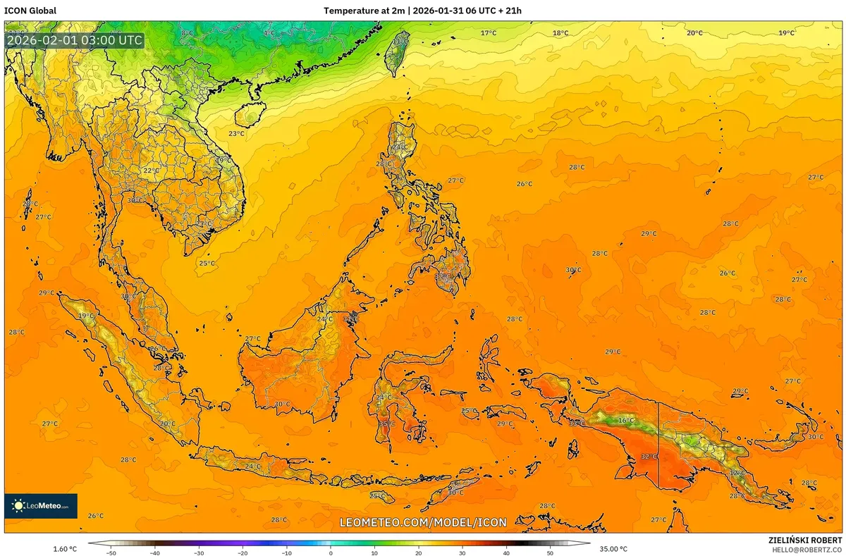 Kondisi Tengah Hari di Jakarta pada 1 Februari 2026