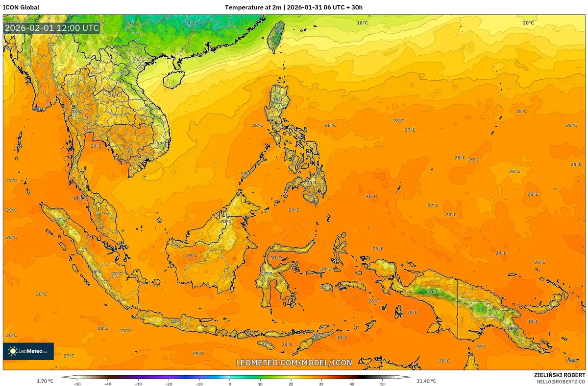 Suhu Puncak di Jakarta pada 1 Februari 2026