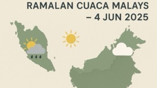 Ramalan Cuaca Malaysia – 4 Jun 2025