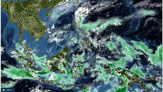 Hujan Tersebar Picu Banjir – Prakiraan Hangat & Lembap Jumat, 19 Desember 2025