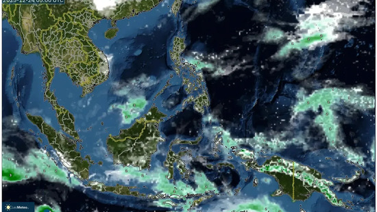 Badai Petir Mengejutkan di Malam Natal – Prakiraan Cuaca Hangat & Lembap untuk 24 Desember 2025