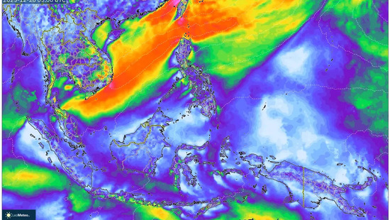 26 Desember 2025: Hujan & Indeks Panas Terik 34°C Menerpa Asia Tenggara
