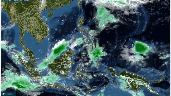 Indonesia Dihantam Panas Lembap pada 30 Desember 2025 – Badai Petir Sore Hari Meluas di Seluruh Negeri