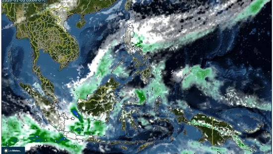 Indonesia Dihimpit Kelembapan pada 3 Januari 2026 – Hujan Tersebar dan Angin Kencang