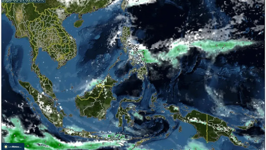 Pekan Mendatang: 27–28 Januari 2026 Hujan Lebat & Suhu Hangat: Palung Tropis Membawa Hujan