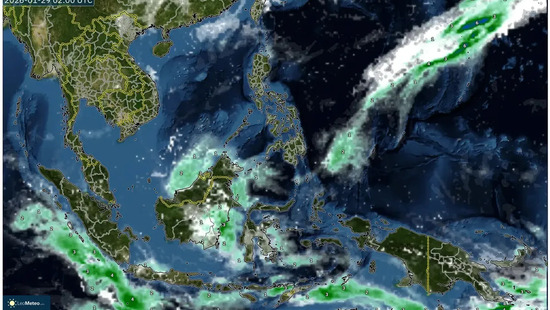 29 Januari 2026, Drama Hujan Deras: Badai Guntur dan Hujan 30 mm dengan Suhu Hangat Tropis 25–30°C