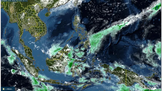 30 Januari 2026 Campuran Monsun Pengap: Panas 30°C, Hujan Tersebar & Hembusan 40 km/jam