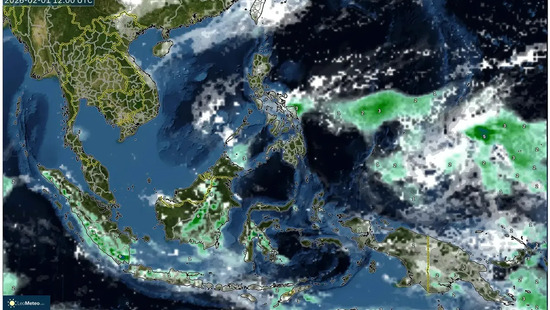 1 Februari 2026 Surga Hangat dan Lembap: Hujan Tersebar dan Suhu Tertinggi 32°C di Kota-Kota Besar