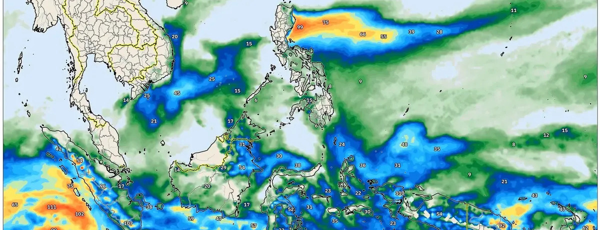 Hujan Lebat 100 mm dan Hembusan Angin 50 km/jam Hantam Asia Tenggara