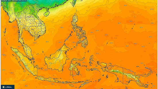 Gelombang Panas Terik Menerpa Asia Tenggara pada 14 Desember 2025