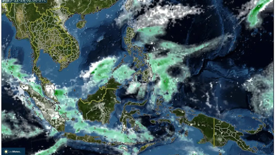 Indonesia Disinari Matahari Hangat pada 28 Desember 2025 – Hujan Sore Mulai Mengintai